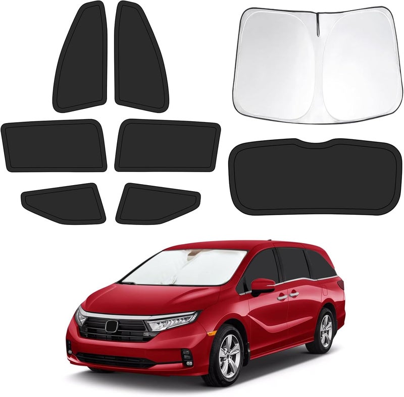 FSHAANY'S Car Window Shades for Honda Odyssey 2018-2024, 10PCS Full Set Window Sun Shade for Side Rear Windshield, Foldable Privacy Window Cover for Car with UV Protection When Camping Travel - Image 1